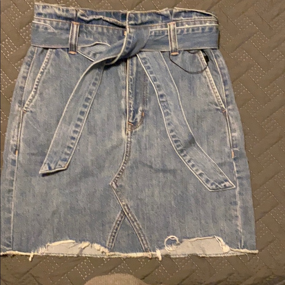Express Extreme High Rise Jean Skirt